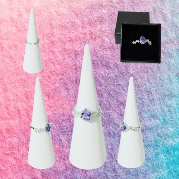 BP Kids Collection Adjustable Lab Created Light Amethyst Ring - Picture 1 of 8